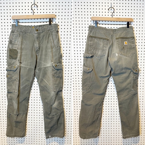 Carhartt Pants Carhartt Relaxed Fit Ripstop Cargo Work Pant In Moss